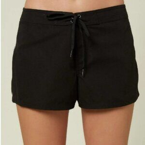 O'Neil - Womens Black Saltwater Solids Boardshorts Size 0